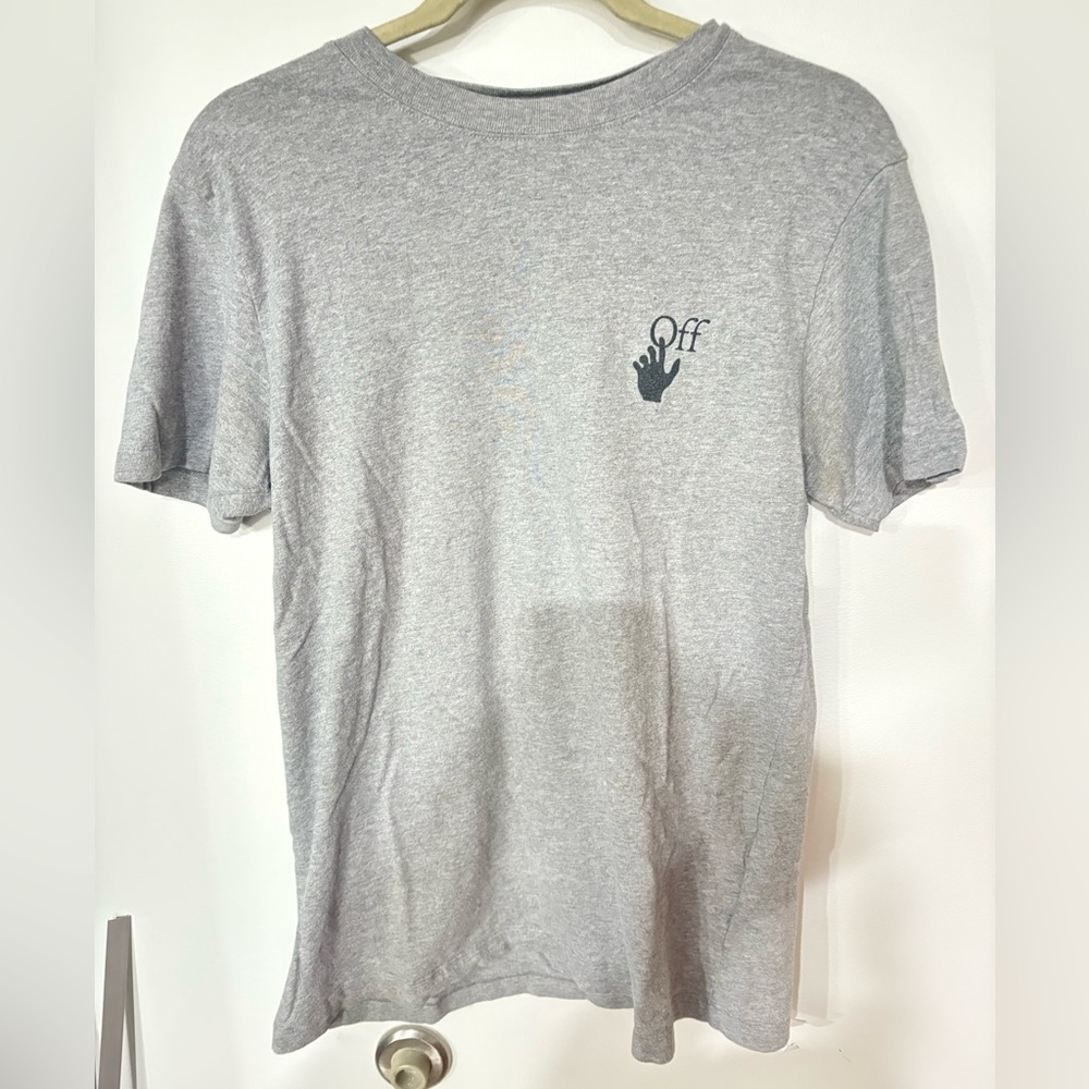 Off-White Gray Short Sleeve Tee - Large - Like New